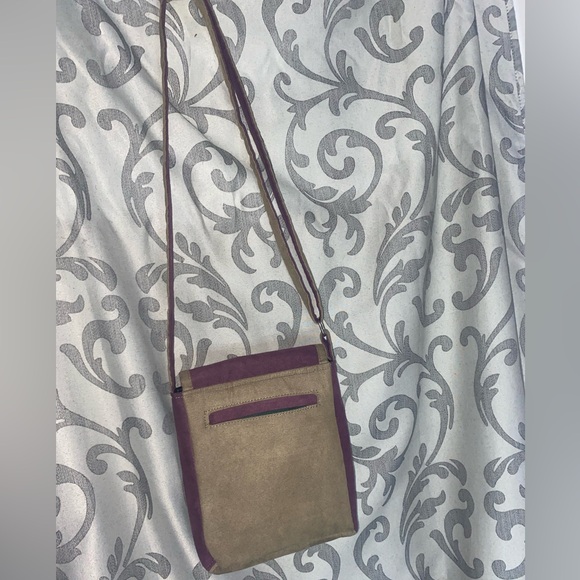 Authentic Mongolian Handstitched Suede Crossbody - Picture 5 of 5